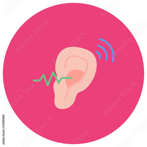 Hearing Checkup icon vector image. Can be used for Health Checkup. photo