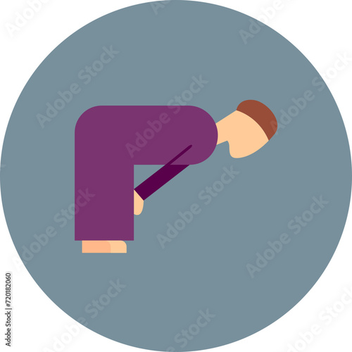 Ruku icon vector image. Can be used for Ramadan.