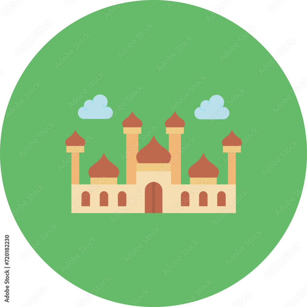 Mosque icon vector image. Can be used for Ramadan.
