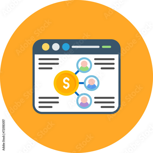 Web Affiliate Marketing icon vector image. Can be used for Marketing.