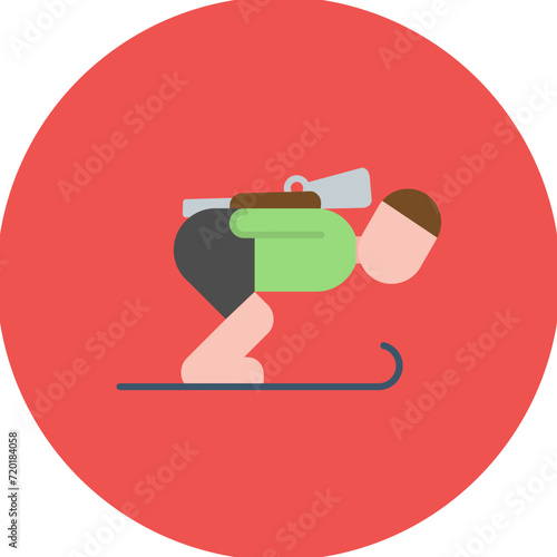 Biathlon icon vector image. Can be used for Olympics.