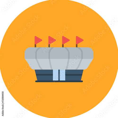 Stadium icon vector image. Can be used for Olympics.
