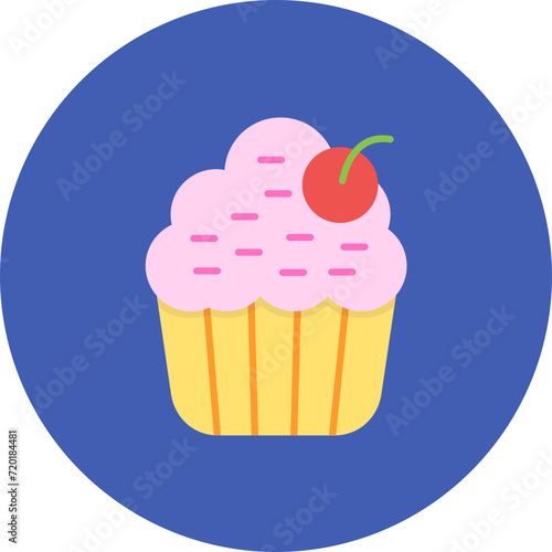 Muffin icon vector image. Can be used for Morning and Breakfast.