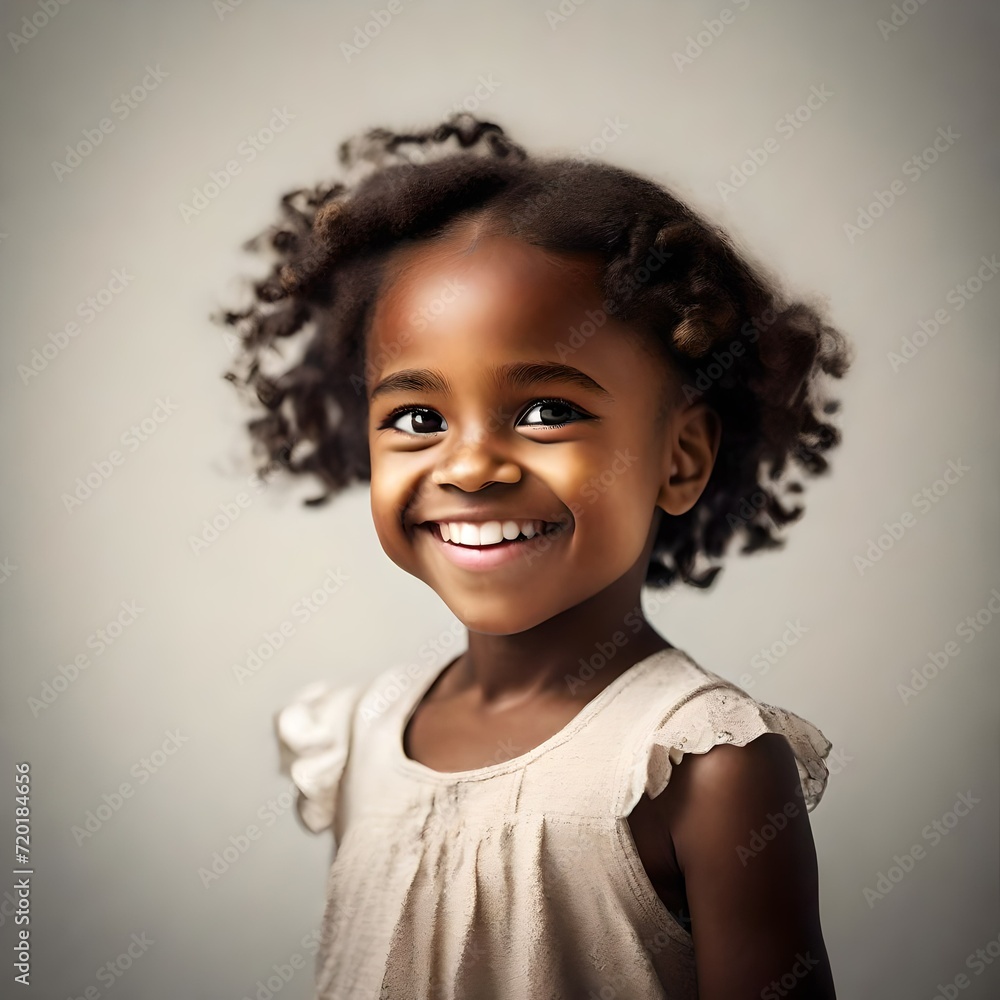 a pretty little black African American girl with a beautiful smile a pretty little black African American girl with a beautiful smile