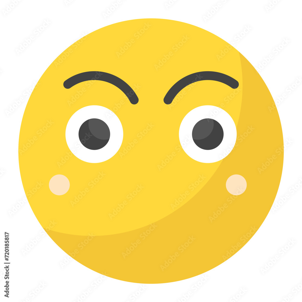 Fototapeta premium Face Without Mouth icon vector image. Can be used for Emoji.