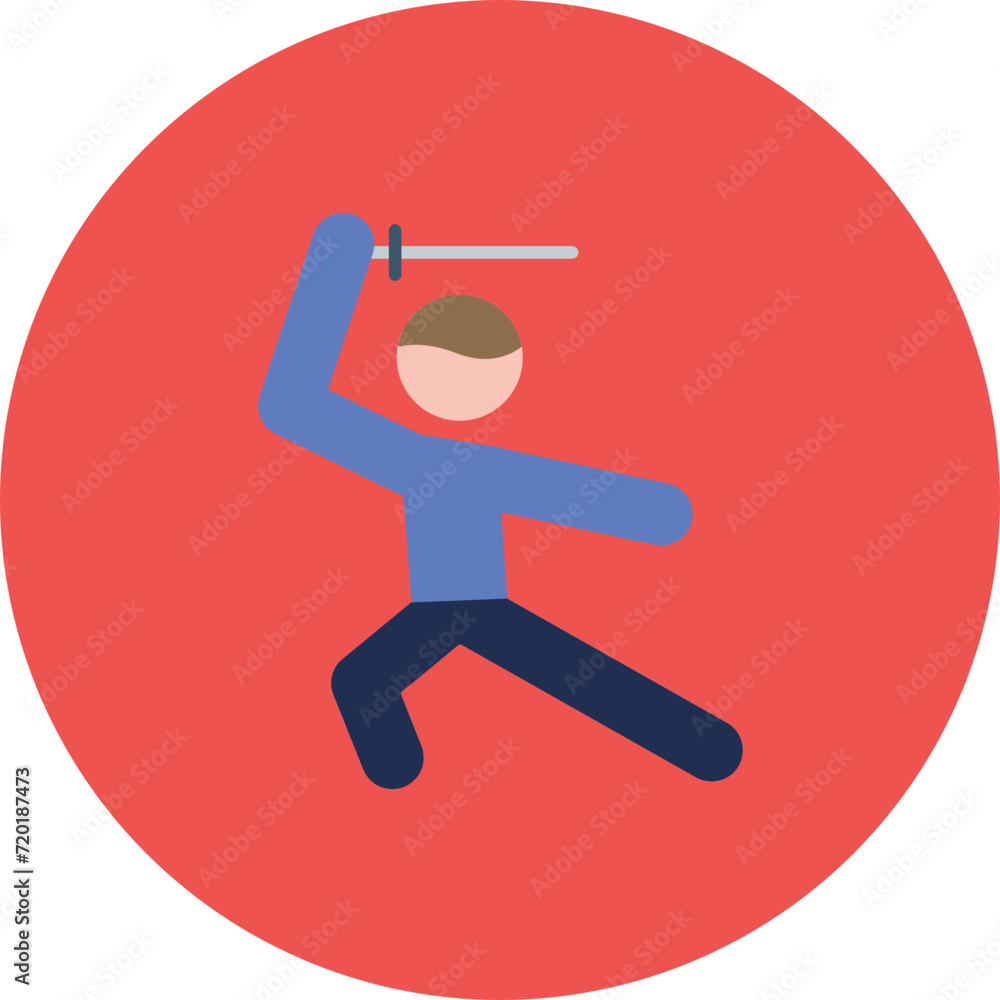 Sword Fighting icon vector image. Can be used for Physical Fitness. Sword Fighting icon vector image. Can be used for Physical Fitness.