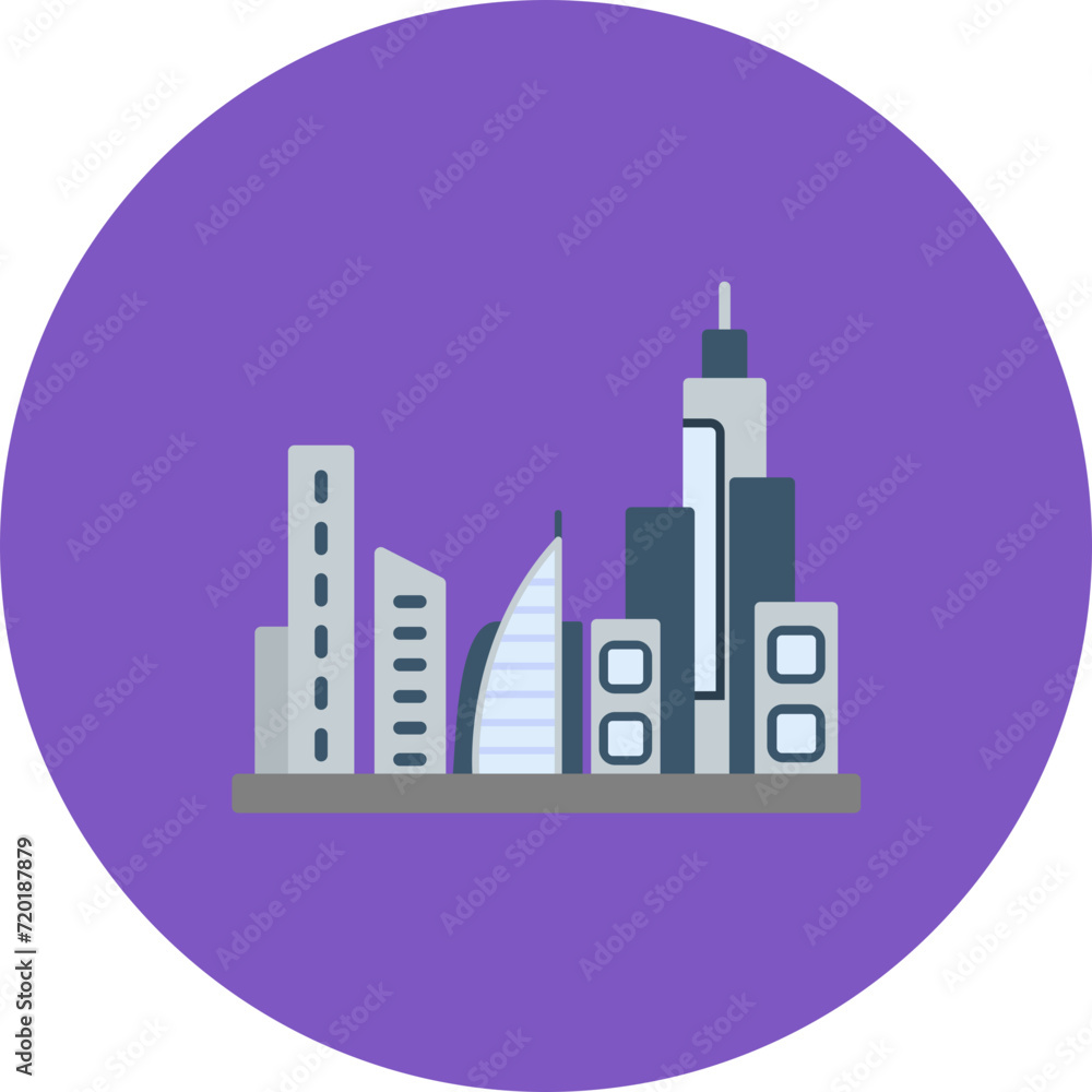 Skyline icon vector image. Can be used for Dubai. Skyline icon vector image. Can be used for Dubai.