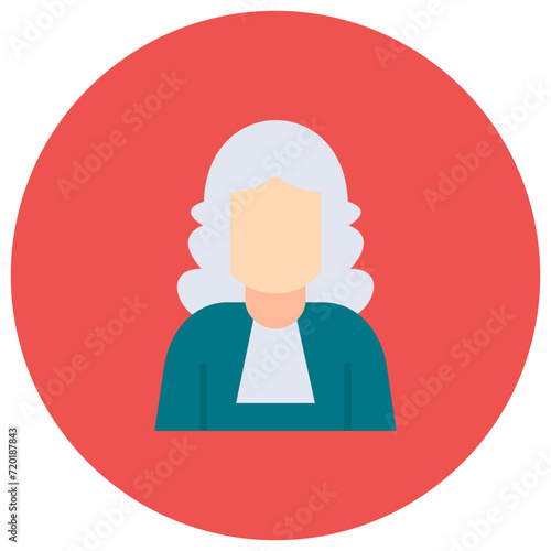 Judge icon vector image. Can be used for Crime and Law.