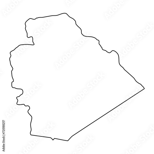 As Suwayda Governorate map, administrative division of Syria. Vector illustration.