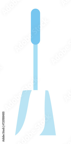 Cartoon bathroom equipment, toilet brush on white background. Necessary toilet accessory. Vector cartoon illustration in flat design