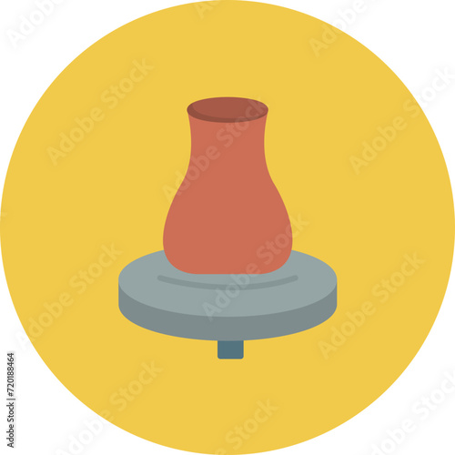 Potter Wheel icon vector image. Can be used for Ancient Civilization.