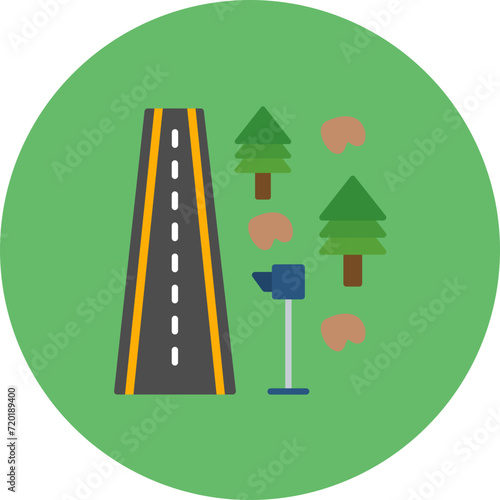 Roadside icon vector image. Can be used for Map and Navigation.