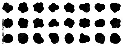 シェイプ シンプル 黒 抽象的な形 セット