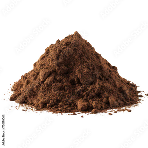 coffee powder isolated on the transparent background