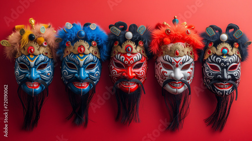 Chinese New Year masks, vibrant expressions of cultural celebration and festive joy, add a touch of tradition and positive energy to Lunar New Year festivities and gatherings