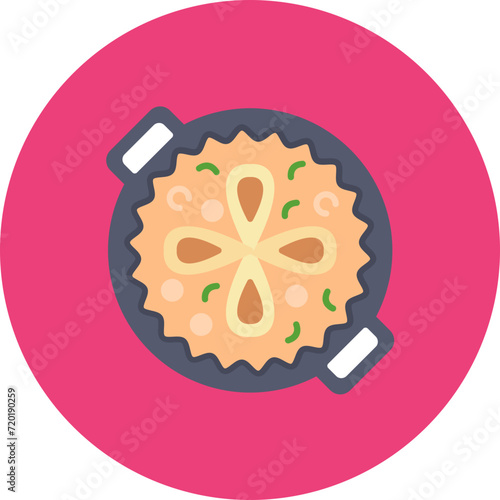 Paella icon vector image. Can be used for World Cuisine.