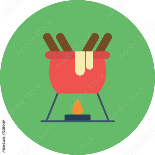 Fondue icon vector image. Can be used for World Cuisine.