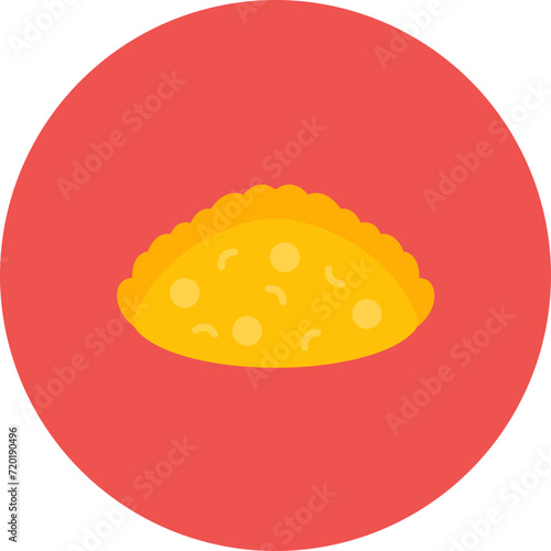 Empanada icon vector image. Can be used for World Cuisine.