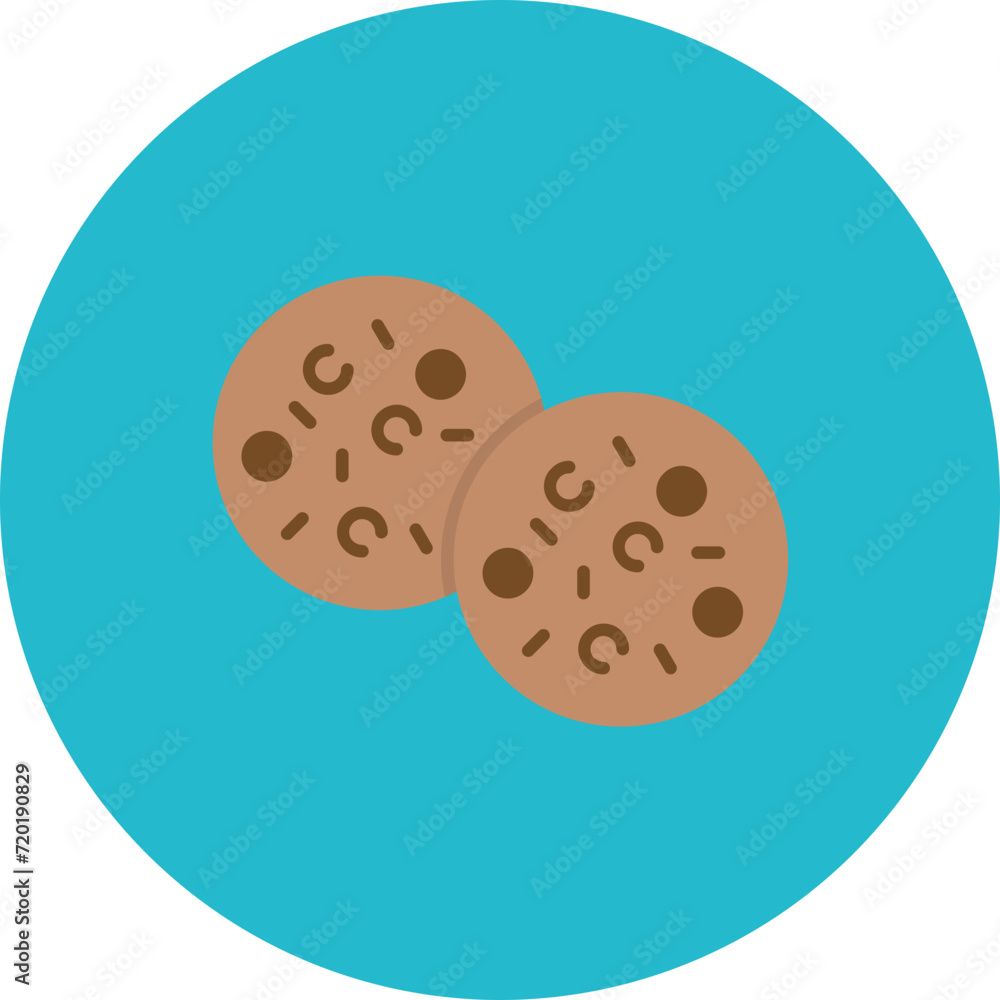 Obraz premium Chocolate Chip icon vector image. Can be used for World Cuisine.