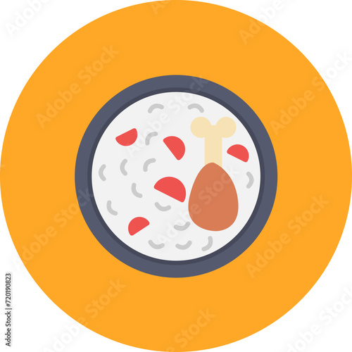 Chicken Rice icon vector image. Can be used for World Cuisine.