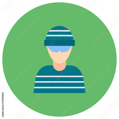 Criminal icon vector image. Can be used for Crime and Law.