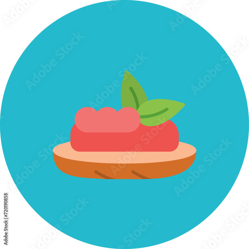 Bruschetta icon vector image. Can be used for World Cuisine.