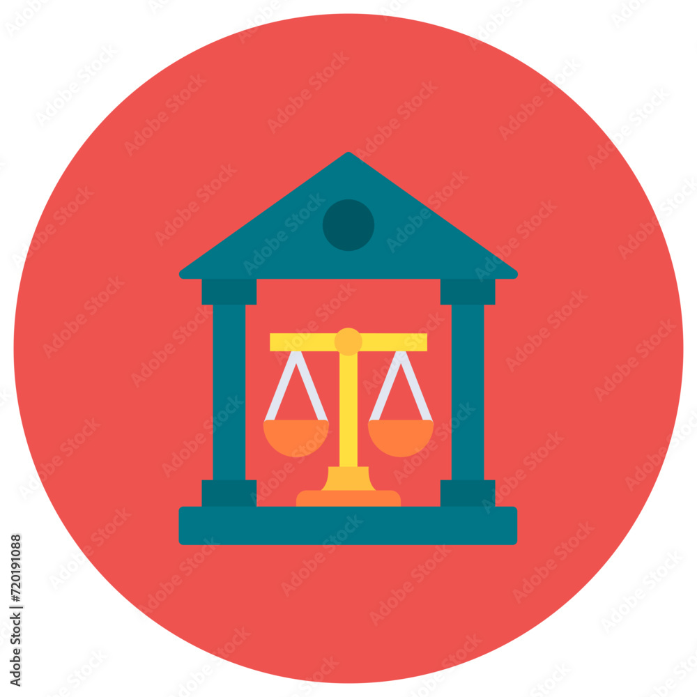 Court House icon vector image. Can be used for Crime and Law. Court House icon vector image. Can be used for Crime and Law.