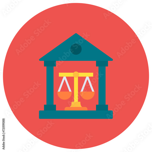 Court House icon vector image. Can be used for Crime and Law.