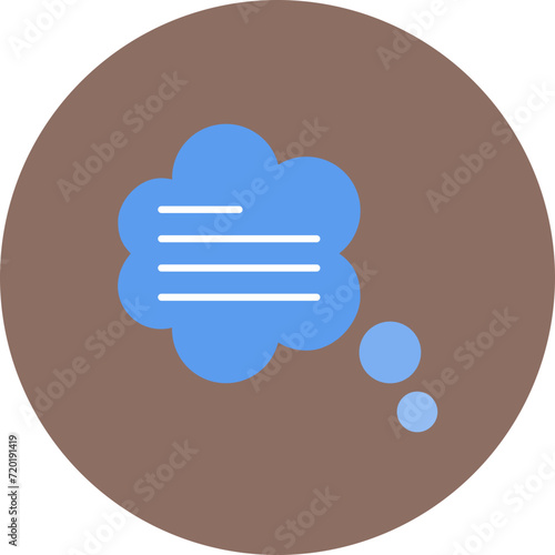 Thinking icon vector image. Can be used for Life Skills.