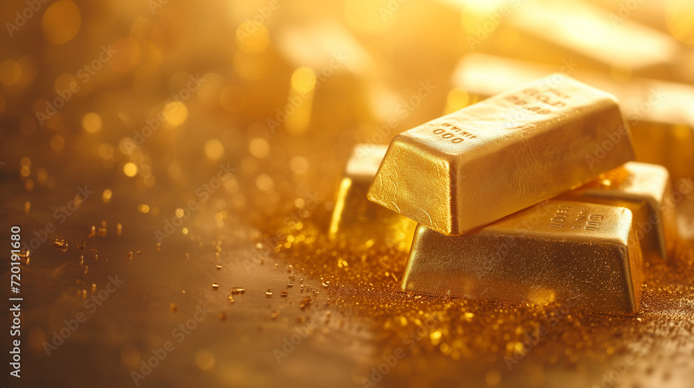 Golden ingots, gleaming with opulence and symbolic of wealth, radiate prosperity and fortune, making them treasured additions to festive celebrations and cultural displays Golden ingots, gleaming with opulence and symbolic of wealth, radiate prosperity and fortune, making them treasured additions to festive celebrations and cultural displays