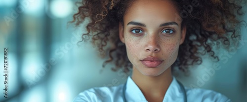 Young Afro American Doctor Woman Over, Background HD For Designer