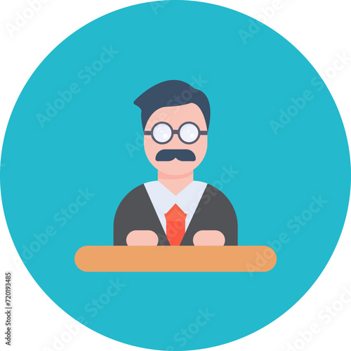 Principal icon vector image. Can be used for Learning. photo