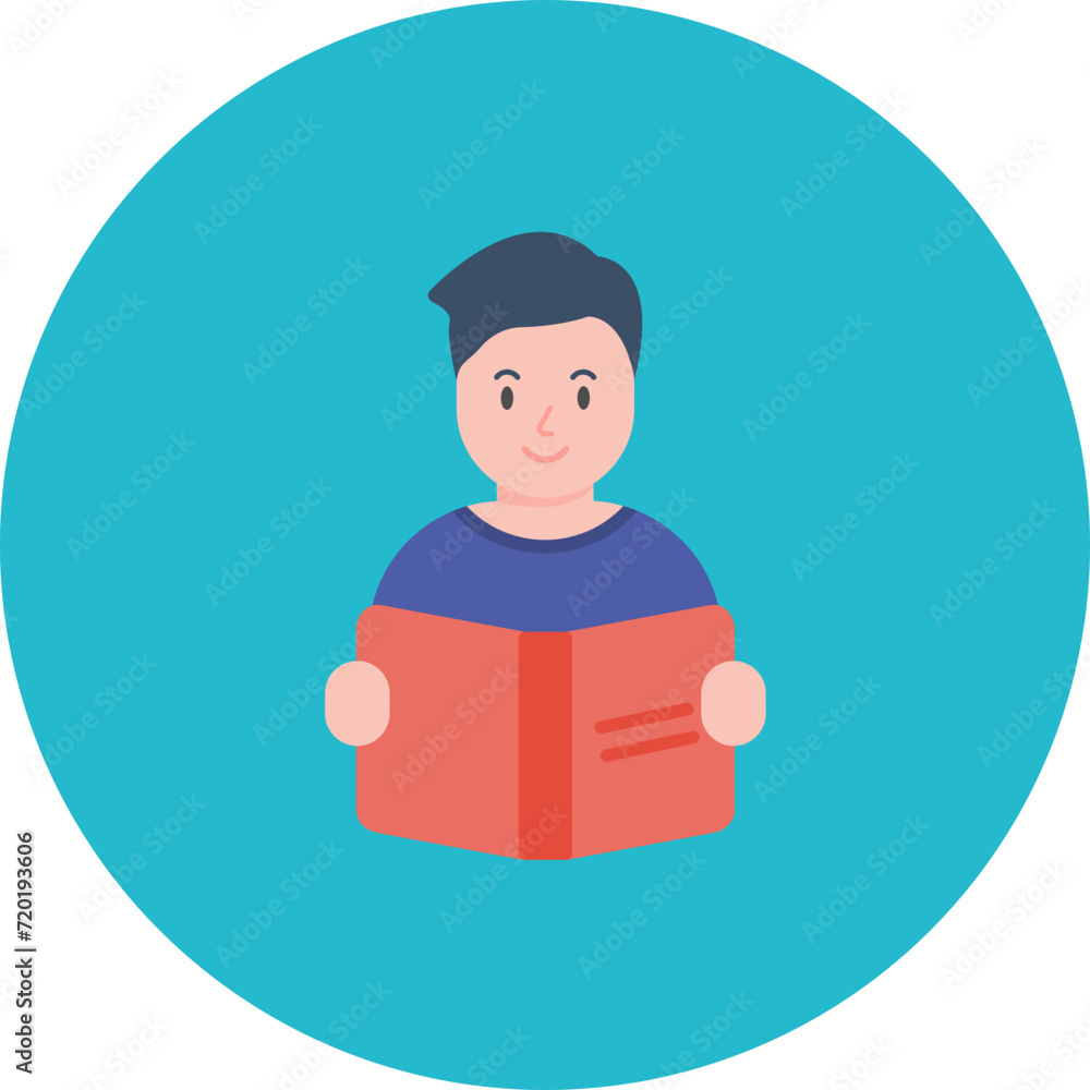 Student Reading Book icon vector image. Can be used for Learning. Student Reading Book icon vector image. Can be used for Learning.