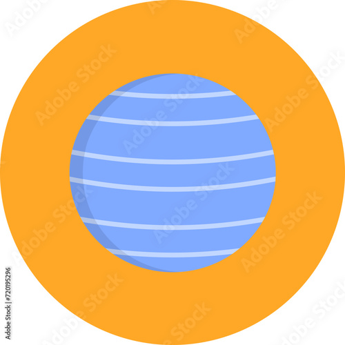 Fitball icon vector image. Can be used for Gym.