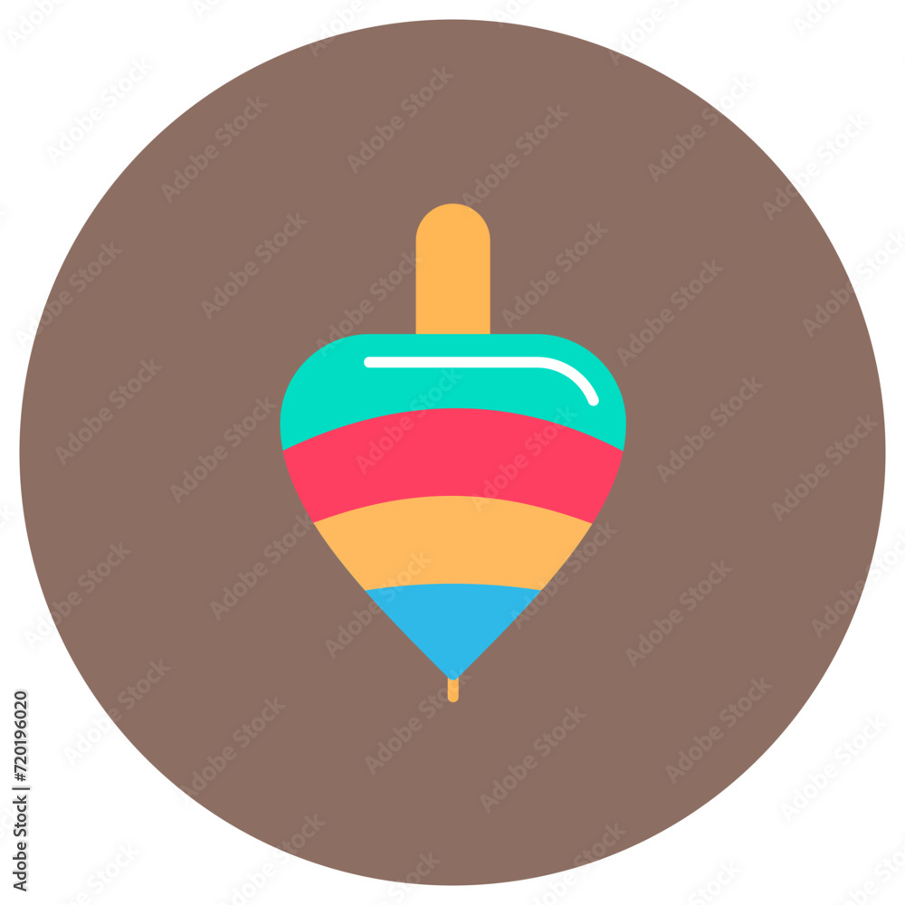 Spinning Top icon vector image. Can be used for Children Toys. Spinning Top icon vector image. Can be used for Children Toys.