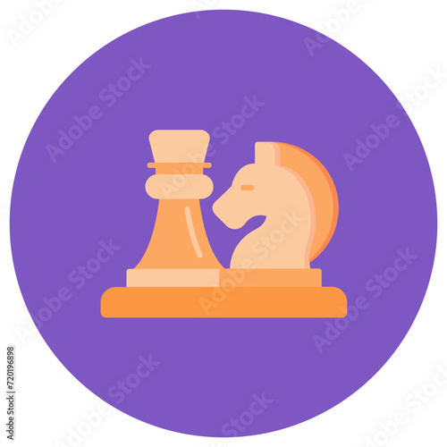 Chess Game icon vector image. Can be used for Online Game.
