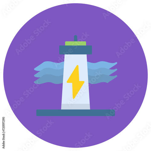 Tidal Power icon vector image. Can be used for Sustainable Energy.
