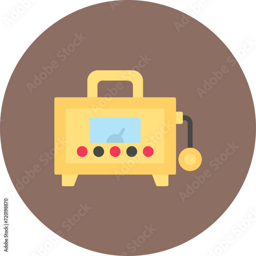 Dosimeter icon vector image. Can be used for Nuclear Energy.
