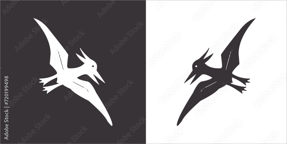 Naklejka premium Illustration vector graphics of dinosaur icon