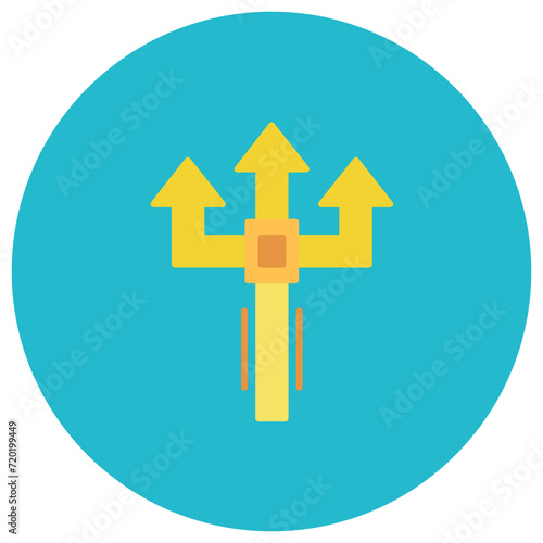 Trident icon vector image. Can be used for Halloween.