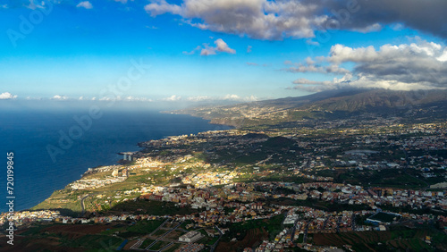 Aerial view from Tenerife coast