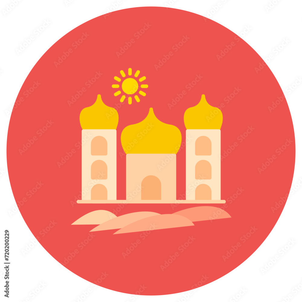 Desert Palace icon vector image. Can be used for Desert.