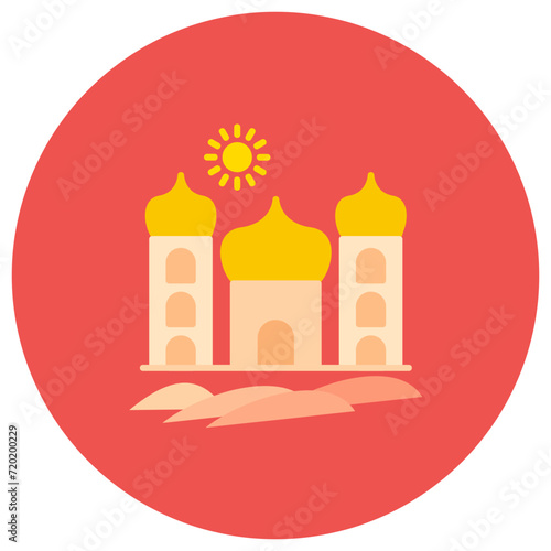 Desert Palace icon vector image. Can be used for Desert.