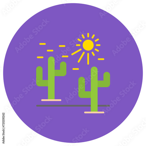 Desert Heat icon vector image. Can be used for Desert.