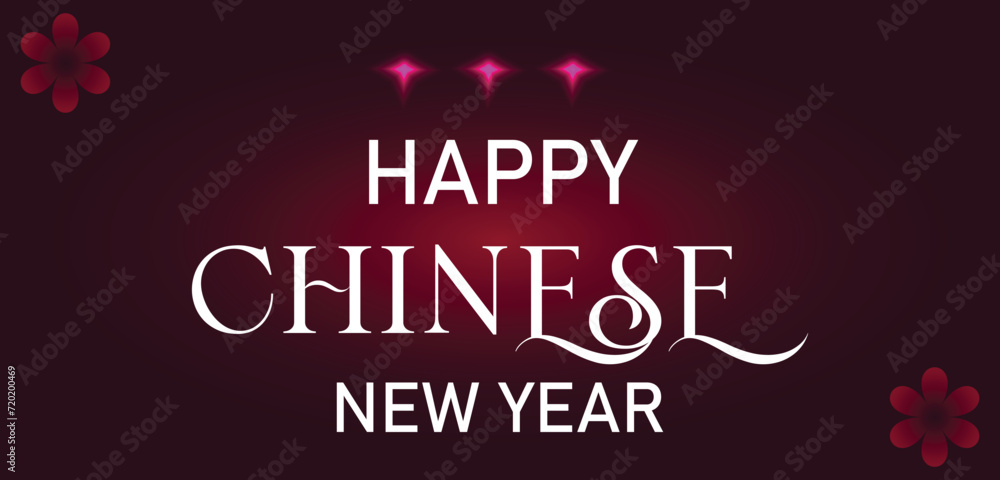 Happy Chinese New Year Text illustration Design