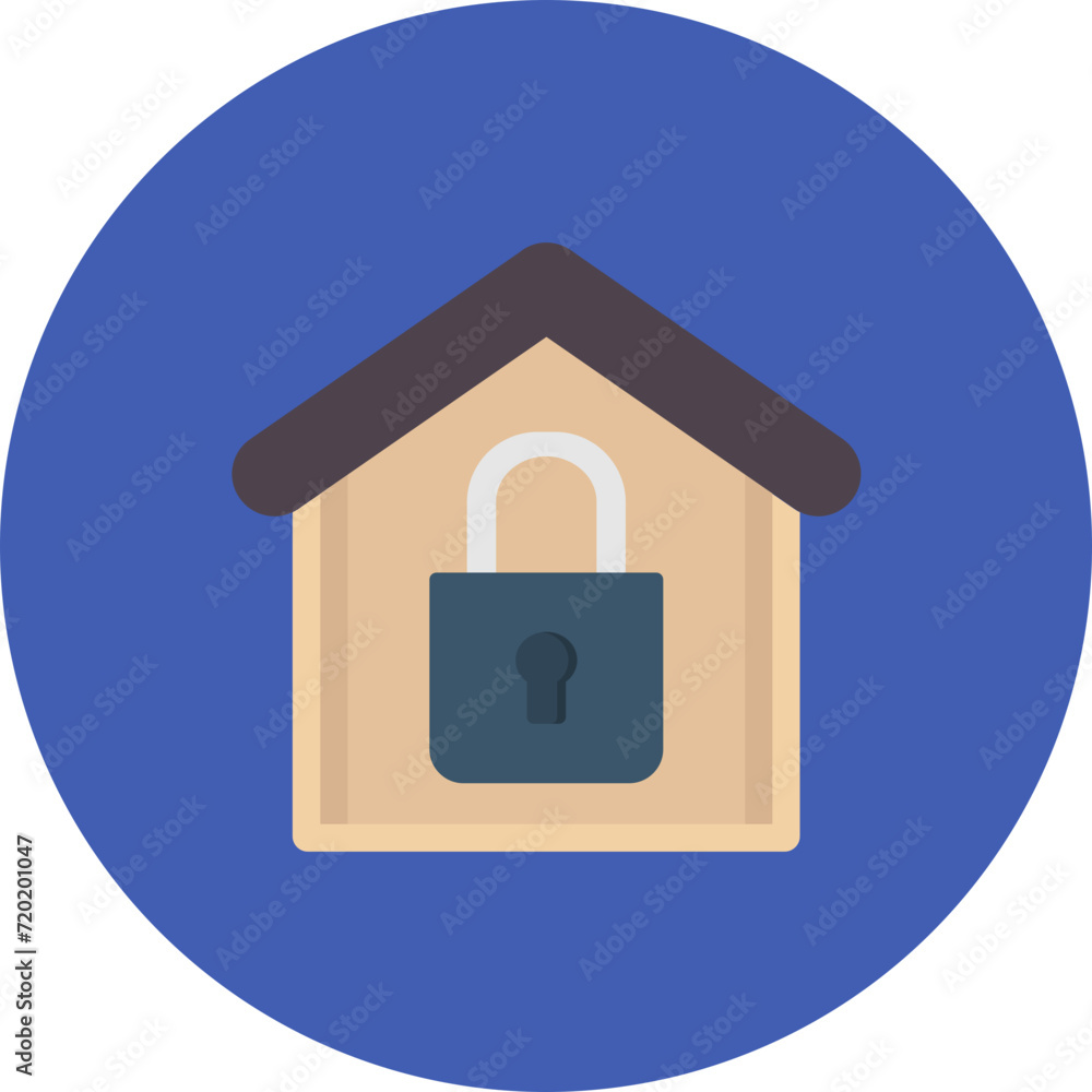 House Security icon vector image. Can be used for Real Estate. House Security icon vector image. Can be used for Real Estate.