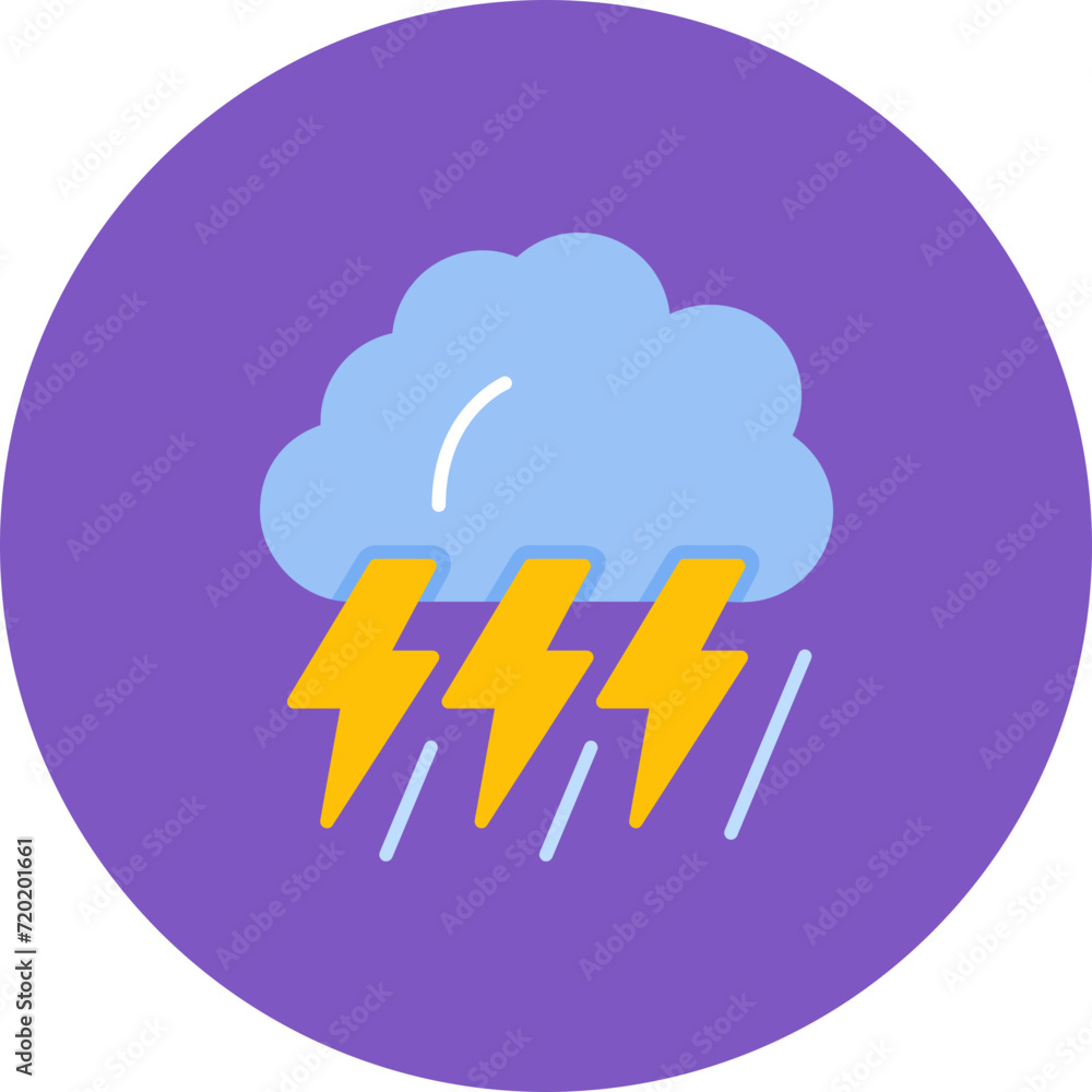 Thunderstorm icon vector image. Can be used for Weather. Thunderstorm icon vector image. Can be used for Weather.