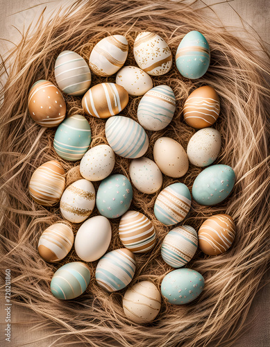 Beautiful easter eggs vertical