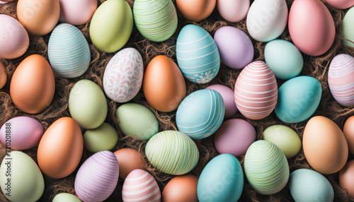 Beautiful colorful easter eggs