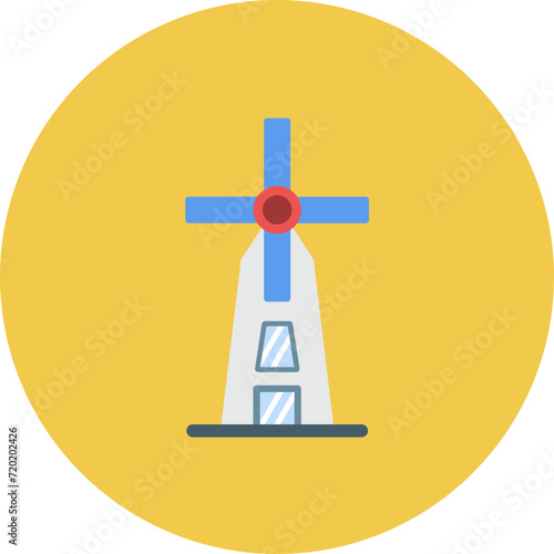 Windmill icon vector image. Can be used for Autumn.